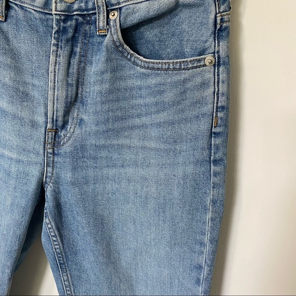 Everlane High Rise Kick Crop Jean Lightwash Blue size 26 - Picture 7 of 16